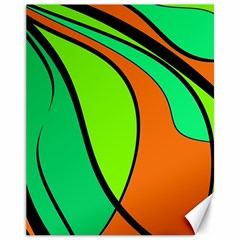 Green And Orange Canvas 11  X 14   by Valentinaart