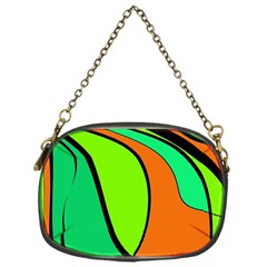 Green And Orange Chain Purses (one Side)  by Valentinaart