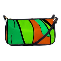 Green And Orange Shoulder Clutch Bags by Valentinaart