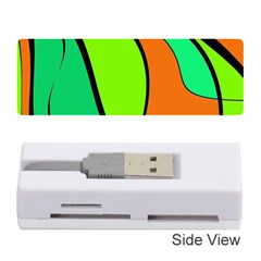 Green And Orange Memory Card Reader (stick)  by Valentinaart