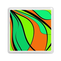 Green And Orange Memory Card Reader (square)  by Valentinaart