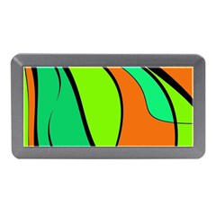 Green And Orange Memory Card Reader (mini) by Valentinaart