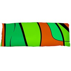 Green And Orange Body Pillow Case Dakimakura (two Sides) by Valentinaart