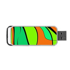 Green And Orange Portable Usb Flash (two Sides) by Valentinaart