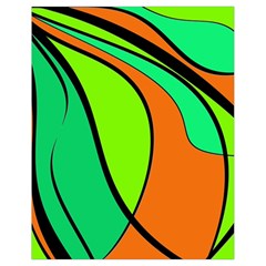 Green And Orange Drawstring Bag (small) by Valentinaart