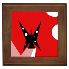 Black Butterfly  Framed Tiles by Valentinaart