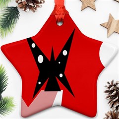 Black Butterfly  Ornament (star)  by Valentinaart