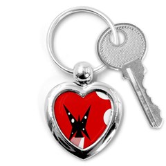 Black Butterfly  Key Chains (heart)  by Valentinaart