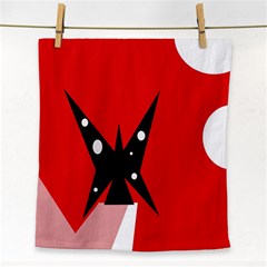 Black Butterfly  Face Towel by Valentinaart