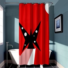 Black Butterfly  Shower Curtain 36  X 72  (stall)  by Valentinaart