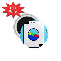 Washing Machine  1 75  Magnets (100 Pack)  by Valentinaart