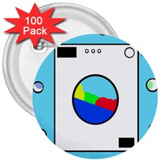 Washing Machine  3  Buttons (100 Pack)  by Valentinaart