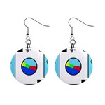 Washing machine  Mini Button Earrings Front