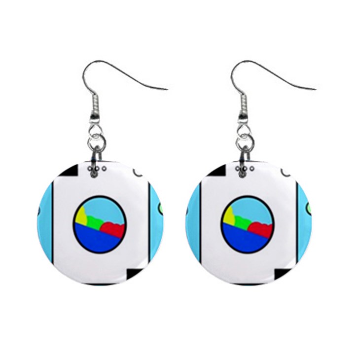 Washing machine  Mini Button Earrings