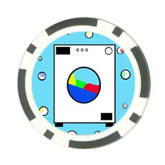 Washing Machine  Poker Chip Card Guards by Valentinaart