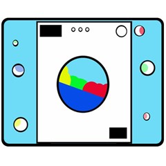 Washing Machine  Double Sided Fleece Blanket (medium)  by Valentinaart