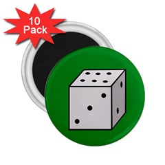 Dice  2 25  Magnets (10 Pack)  by Valentinaart