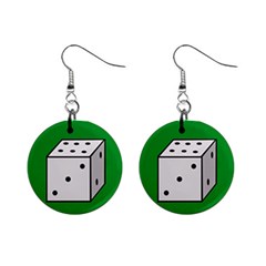 Dice  Mini Button Earrings by Valentinaart