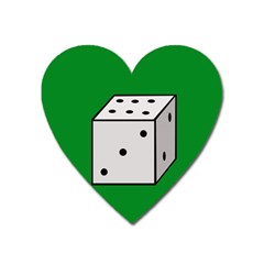 Dice  Heart Magnet by Valentinaart