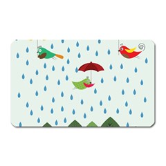 Birds In The Rain Magnet (rectangular)