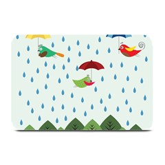 Birds In The Rain Plate Mats by justynapszczolka