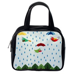 Birds In The Rain Classic Handbags (one Side) by justynapszczolka