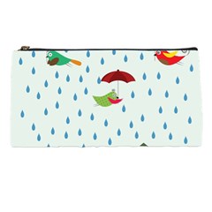 Birds In The Rain Pencil Cases by justynapszczolka