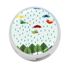 Birds In The Rain 4-port Usb Hub (one Side) by justynapszczolka