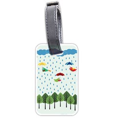 Birds In The Rain Luggage Tags (one Side)  by justynapszczolka