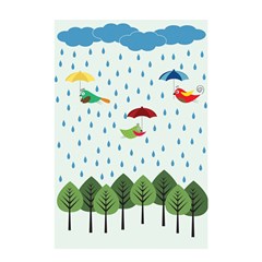 Birds In The Rain Shower Curtain 48  X 72  (small) 