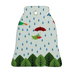 Birds In The Rain Bell Ornament (2 Sides) by justynapszczolka