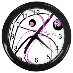 Pink Elegant Design Wall Clocks (black) by Valentinaart