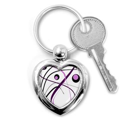 Pink Elegant Design Key Chains (heart)  by Valentinaart