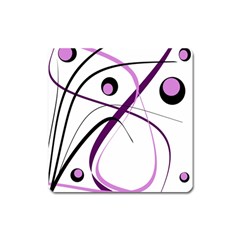 Pink Elegant Design Square Magnet by Valentinaart