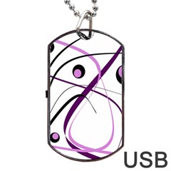 Pink Elegant Design Dog Tag Usb Flash (one Side) by Valentinaart