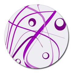 Purple Elegant Design Round Mousepads by Valentinaart