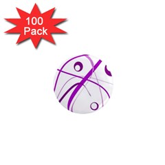 Purple Elegant Design 1  Mini Magnets (100 Pack)  by Valentinaart