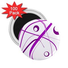 Purple Elegant Design 2 25  Magnets (100 Pack) 