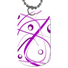 Purple Elegant Design Dog Tag (two Sides) by Valentinaart