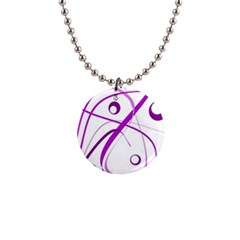 Purple Elegant Design Button Necklaces