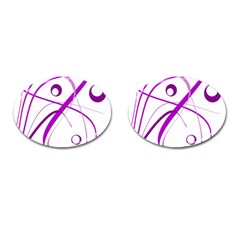 Purple Elegant Design Cufflinks (oval) by Valentinaart