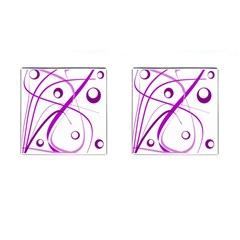 Purple Elegant Design Cufflinks (square) by Valentinaart