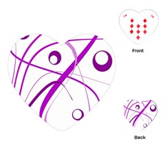 Purple Elegant Design Playing Cards (heart)  by Valentinaart