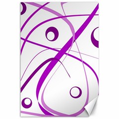 Purple Elegant Design Canvas 12  X 18   by Valentinaart