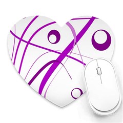 Purple Elegant Design Heart Mousepads by Valentinaart