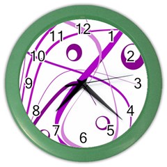 Purple Elegant Design Color Wall Clocks by Valentinaart