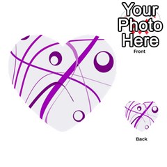 Purple Elegant Design Multi-purpose Cards (heart) 