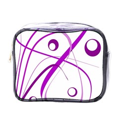 Purple Elegant Design Mini Toiletries Bags by Valentinaart