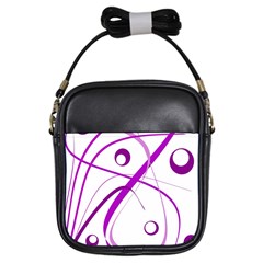 Purple Elegant Design Girls Sling Bags by Valentinaart