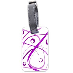 Purple Elegant Design Luggage Tags (two Sides) by Valentinaart